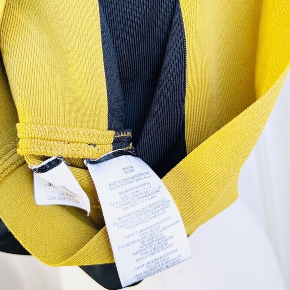 BCBGMaxAzria Women Sz M Color block Party/Wedding Guest/Cocktai Dress Multicolor - Picture 7 of 7